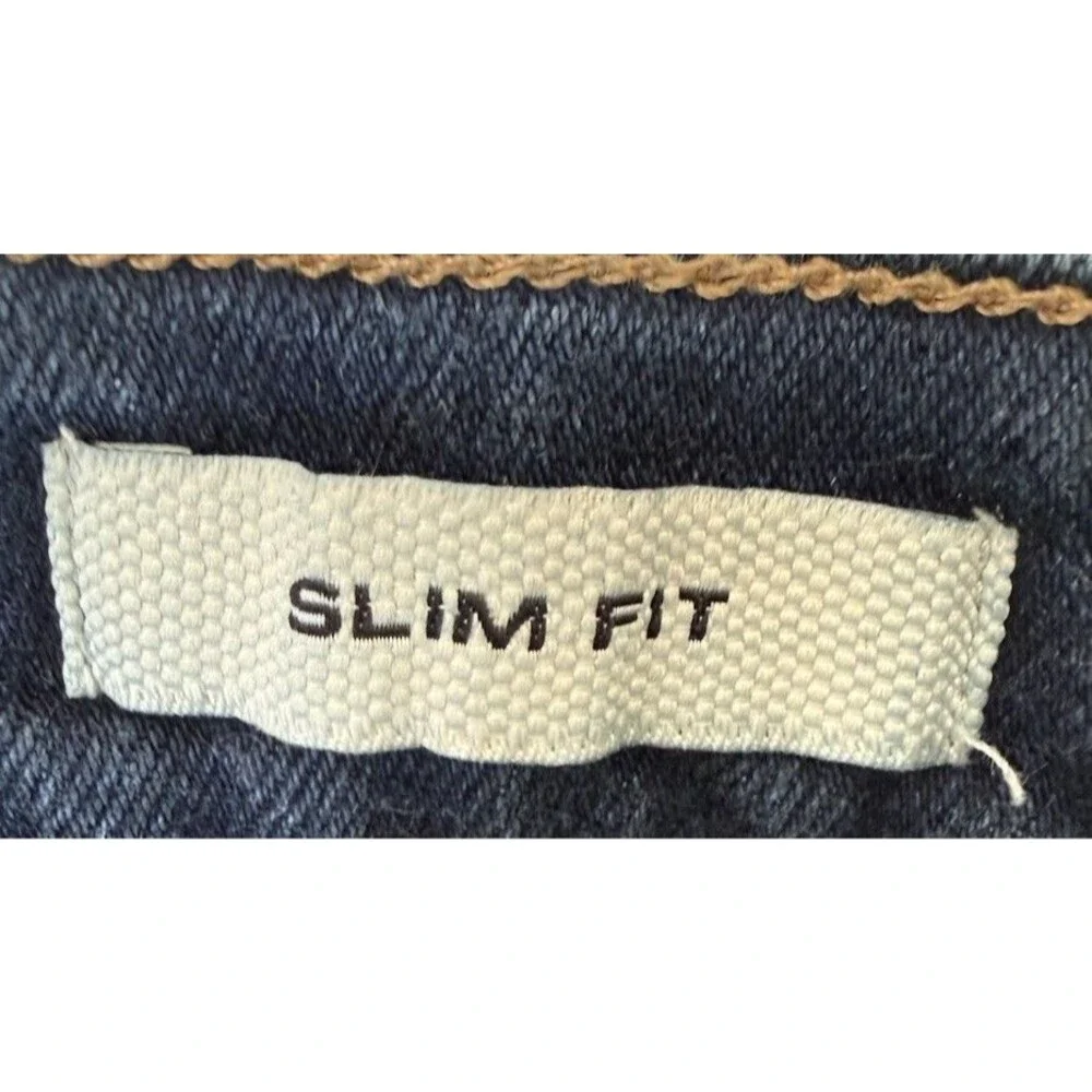Flint And Tinder Slim Fit Selvidge Dark Wash Jeans Men’s Size 33 By 30